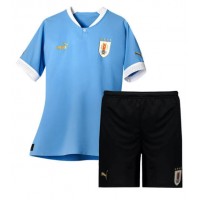 Uruguay Fotballklær Hjemmedraktsett Barn VM 2022 Kortermet (+ korte bukser)